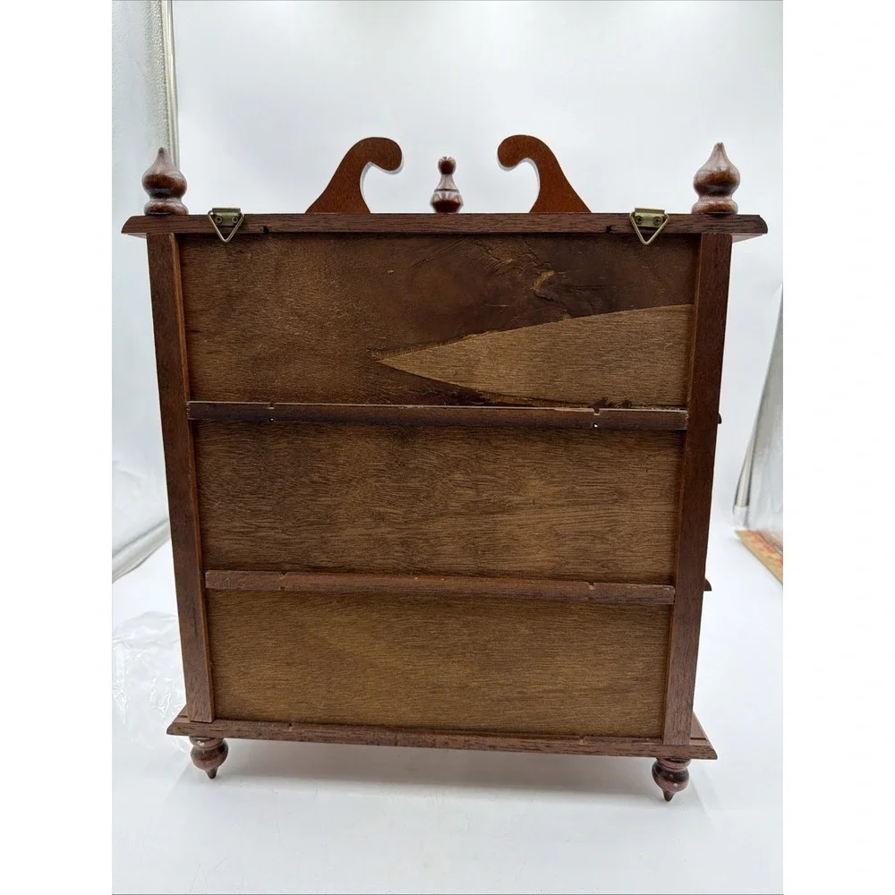 VTG Mini Curio Display Cabinet Glass Door Wall Hanging or Free Standing Trinkets
